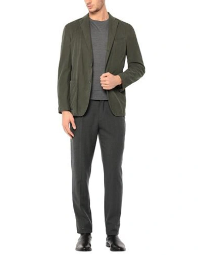 Shop Boglioli Man Suit Jacket Dark Green Size 40 Cotton