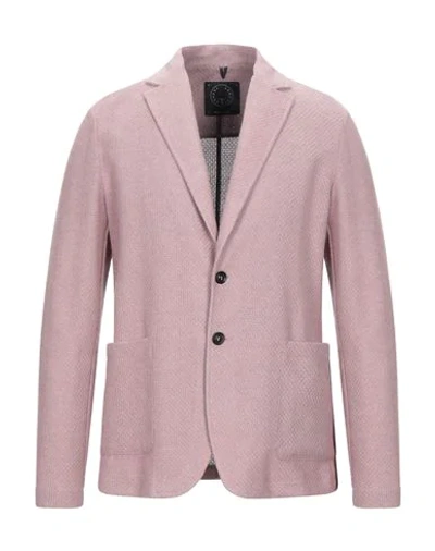 Shop T-jacket By Tonello Man Blazer Pastel Pink Size L Cotton