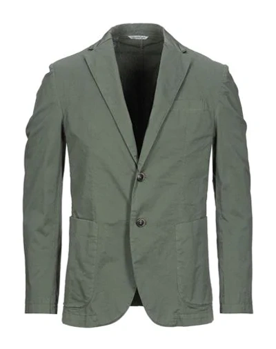 Shop Double Eight Suit Jackets In Military Green