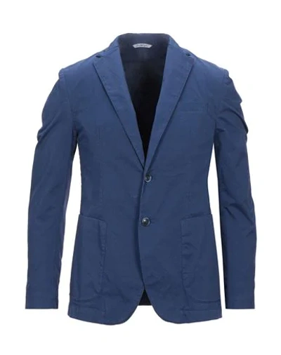 Shop Double Eight Man Suit Jacket Blue Size 36 Cotton, Elastane