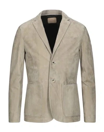 Shop Ajmone Man Suit Jacket Beige Size 46 Lambskin