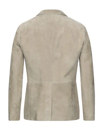 Shop Ajmone Man Suit Jacket Beige Size 46 Lambskin