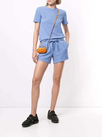 Shop Goodious Hightwist Jersey Track Shorts In Blue