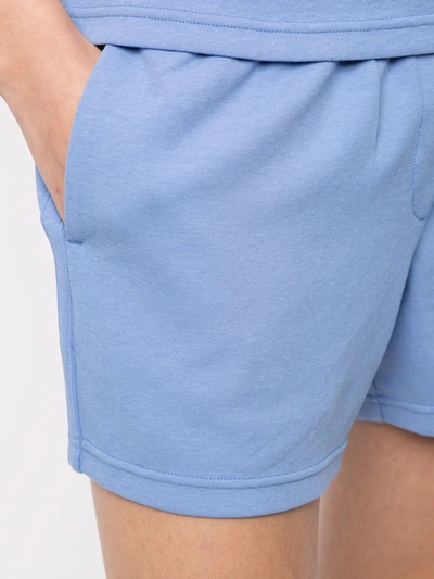 Shop Goodious Hightwist Jersey Track Shorts In Blue
