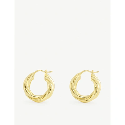 Shop Oma The Label Womens Gold Amba 18ct Gold-plated Hoop Earrings