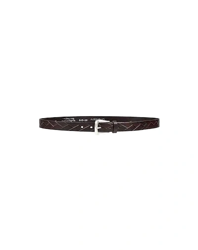 Shop Alberto Luti Belts In Dark Brown