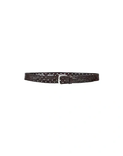 Shop Alberto Luti Belts In Dark Brown