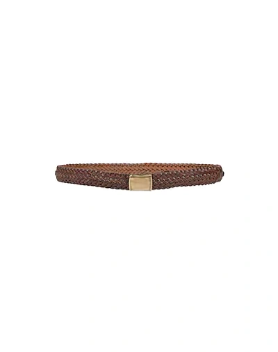 Shop Ajmone Belts In Brown