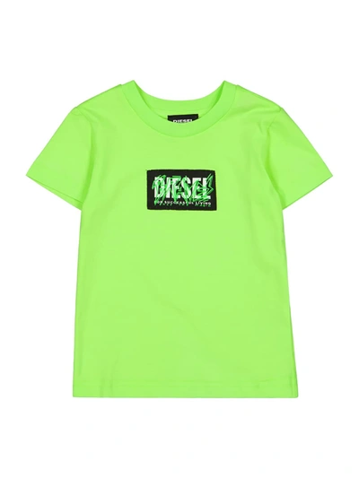 Shop Diesel Kids Tjustx62b-r In Green