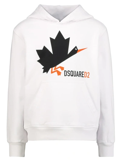 Shop Dsquared2 Kids Hoodie For For Boys And For Girls In White