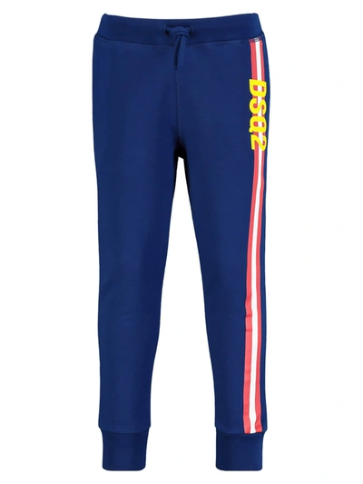 Shop Dsquared2 Kids Sweatpants For Boys In Blue