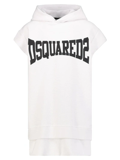 Shop Dsquared2 Kids Dress For Girls In White