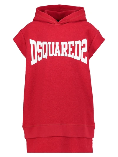 Shop Dsquared2 Kids Dress For Girls In Red
