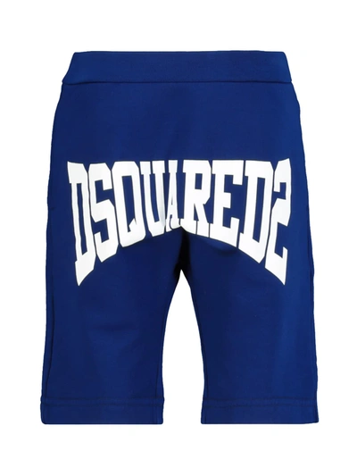 Shop Dsquared2 Kids Shorts For Boys In Blue