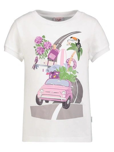 Shop Il Gufo Kids T-shirt For Girls In White