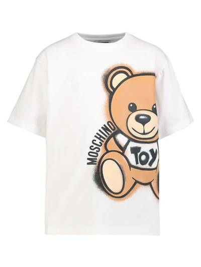 Shop Moschino Kids T-shirt For For Boys And For Girls In White