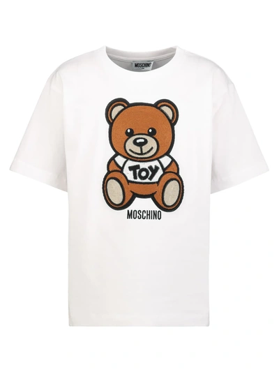 Shop Moschino Kids T-shirt For For Boys And For Girls In White