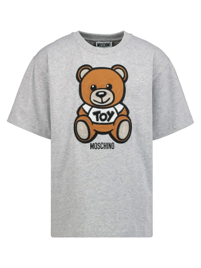 Shop Moschino Kids T-shirt For For Boys And For Girls In Grey