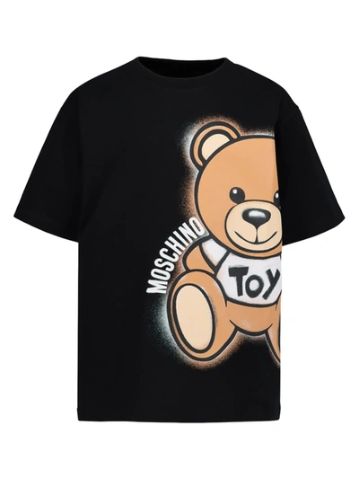 Shop Moschino Kids T-shirt For For Boys And For Girls In Black