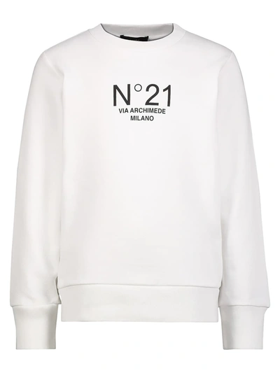 Shop N°21 Kids Sweatshirt For For Boys And For Girls In White