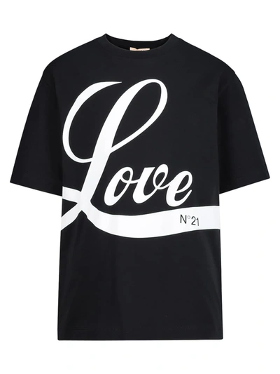 Shop N°21 Kids T-shirt For For Boys And For Girls In Black