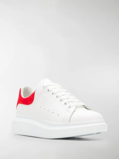 Shop Alexander Mcqueen Oversized Leather Sneakers In Red