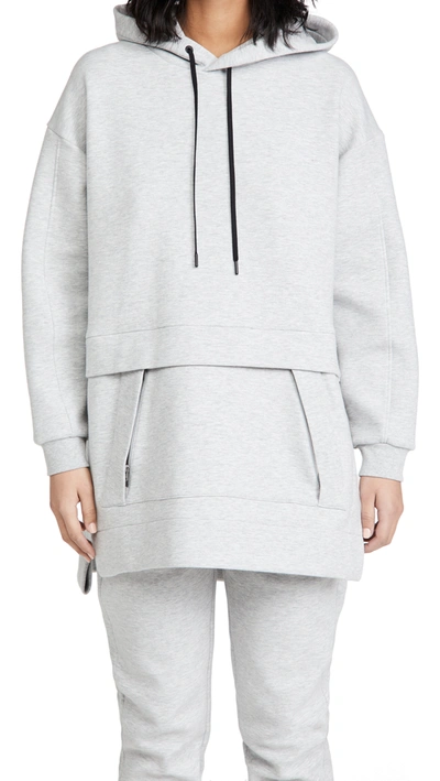 Shop 3.1 Phillip Lim / フィリップ リム Air Cushion Oversized Hoodie In Heather Grey