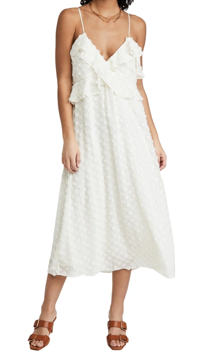 Shop Zimmermann Textured Slip Dress In Pearl