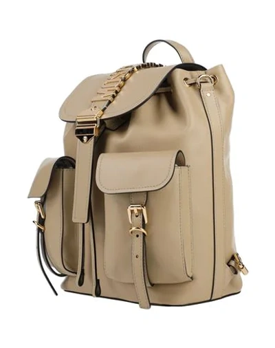 Shop Moschino Backpack & Fanny Pack In Beige
