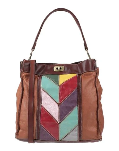 Shop Caterina Lucchi Handbags In Tan