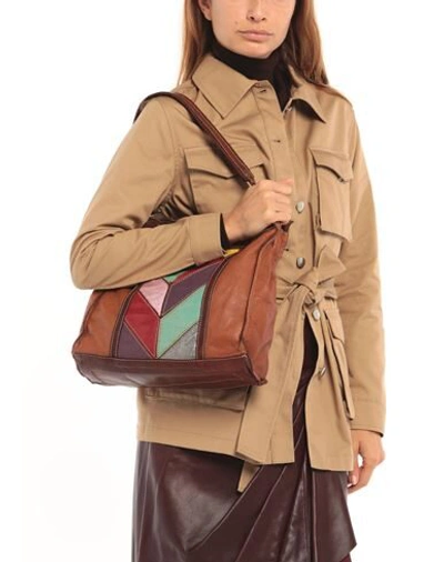 Shop Caterina Lucchi Handbags In Tan