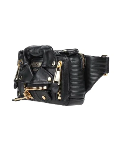 Shop Moschino Woman Belt Bag Black Size - Soft Leather