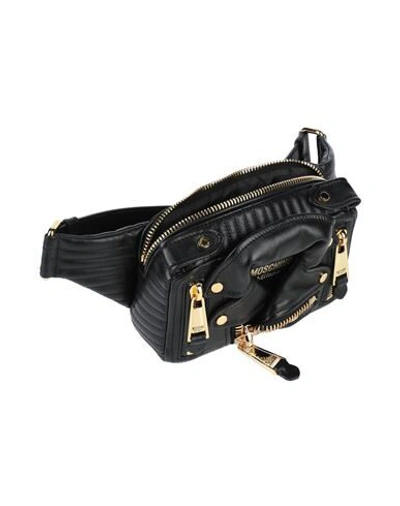 Shop Moschino Woman Belt Bag Black Size - Soft Leather