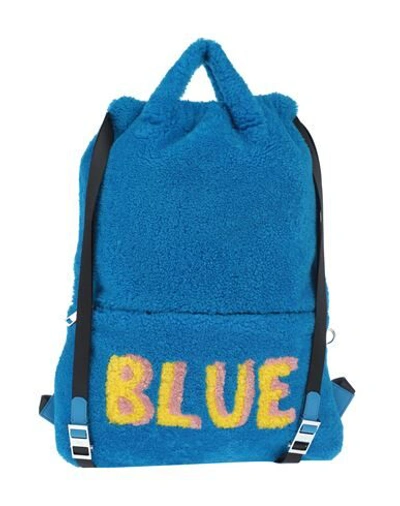 Shop Fendi Backpacks In Azure