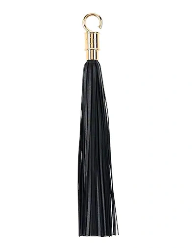 Shop Balmain Woman Bag Accessories & Charms Black Size - Soft Leather