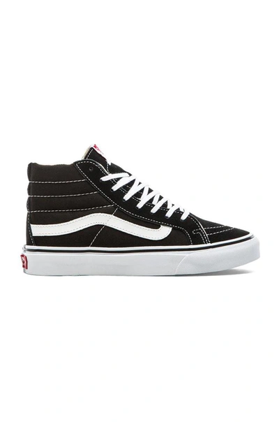 Shop Vans Sk8-hi Slim Sneaker In Black & True White