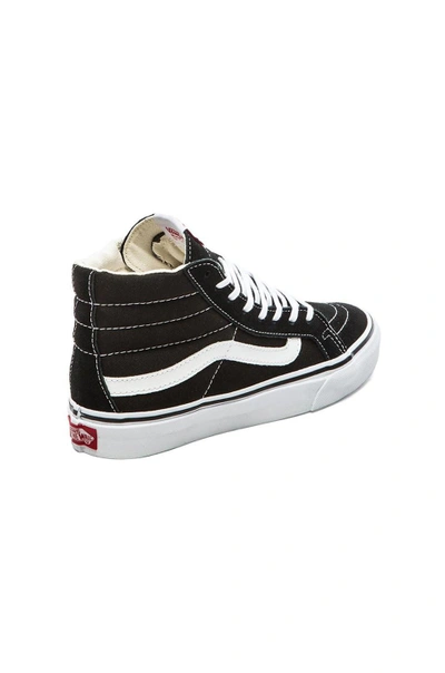 Shop Vans Sk8-hi Slim Sneaker In Black & True White