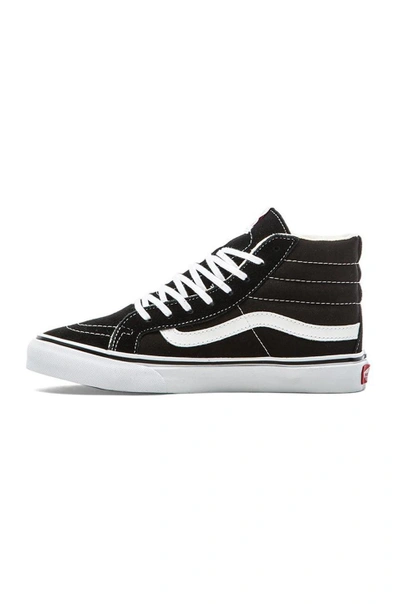 Shop Vans Sk8-hi Slim Sneaker In Black & True White