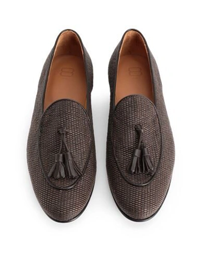 Shop 8 By Yoox Raffia Tassel Loafer Man Loafers Dark Brown Size 9 Natural Raffia