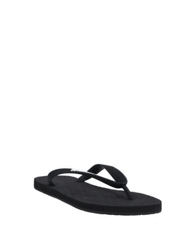Shop Vetements Toe Strap Sandals In Black