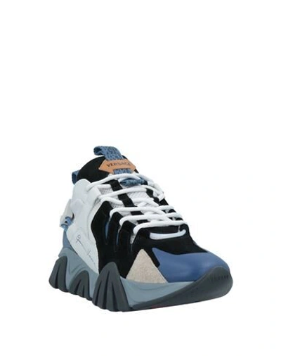 Shop Versace Man Sneakers Blue Size 7 Calfskin