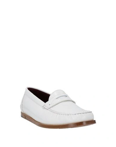 Shop Dolce & Gabbana Man Loafers White Size 7.5 Soft Leather