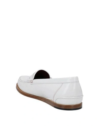 Shop Dolce & Gabbana Man Loafers White Size 9 Soft Leather