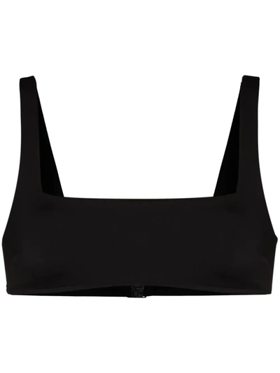 Shop Bondi Born Aria Square-neck Bikini Top In Black