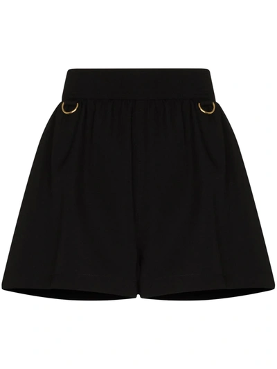Shop Givenchy Ring-detail Wool Shorts In Black