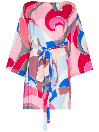 Shop Emilio Pucci Quirimba Boat-neck Mini Dress In Pink