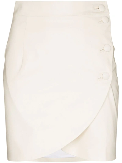 Shop Materiel Button-up Tulip Mini Skirt In White