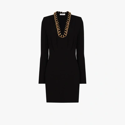 Shop Givenchy Chain Detail Mini Dress In Black