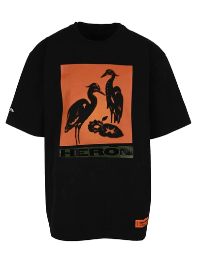 Shop Heron Preston Heron Nightshift T-shirt In Black Orange