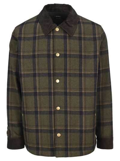 Shop A.p.c. Alan Jacket In Military Check